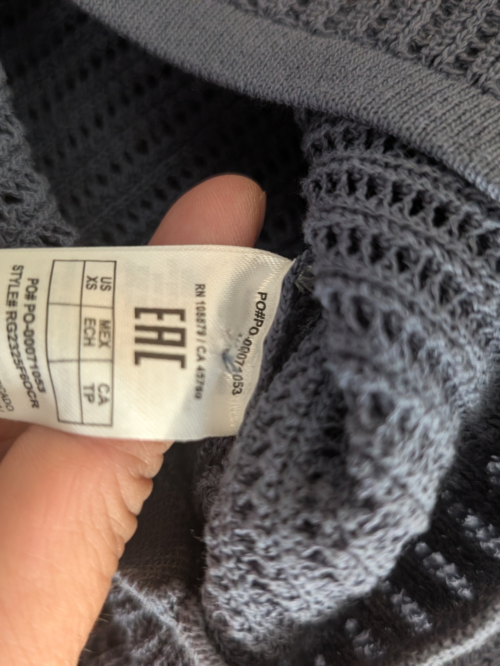 rag & bone Blue Ribbed Polo Sweater - Picture 5 of 6